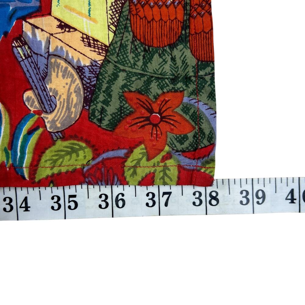 Frida Kahlo Print Kaftan Maxi Dress One Size Red Cotton Resort Caftan Cover Up - Picture 13 of 16